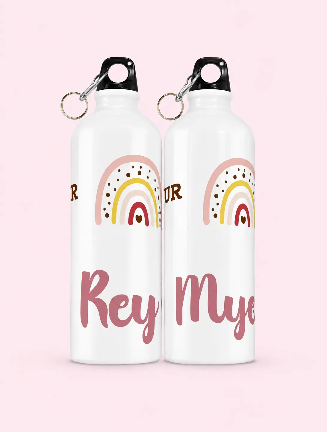 Personalized White Water Bottle