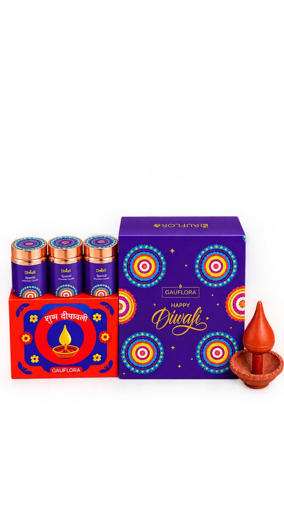 Akhand Diya Dry Fruit Jar Set