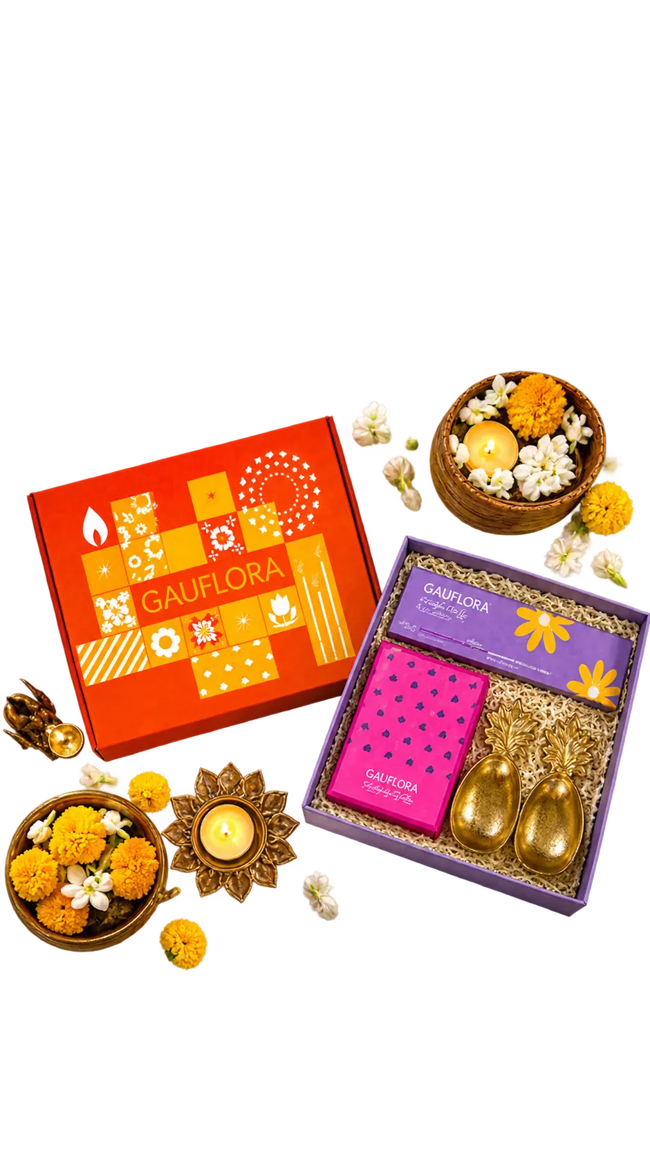 Home Decor Set with Incense, Toran & Pineapple Platter