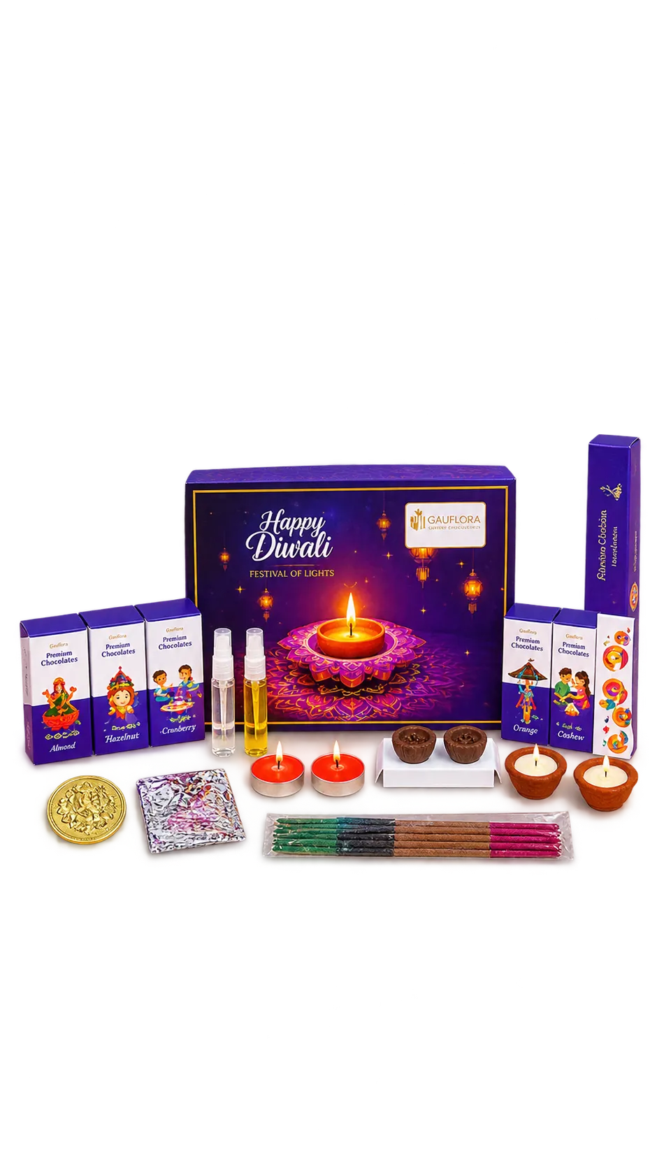 Festive Gold Coin, Diya & Pooja Gift Set