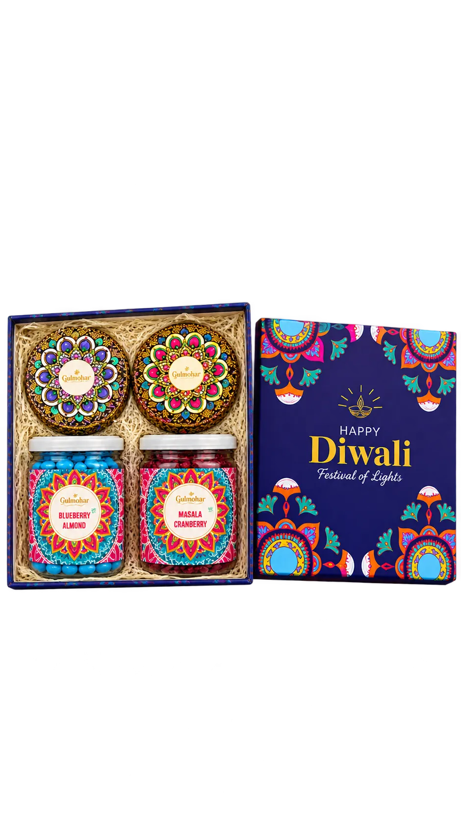 Masala Cranberry, Almond Nutties & Scented Candle Gift Set