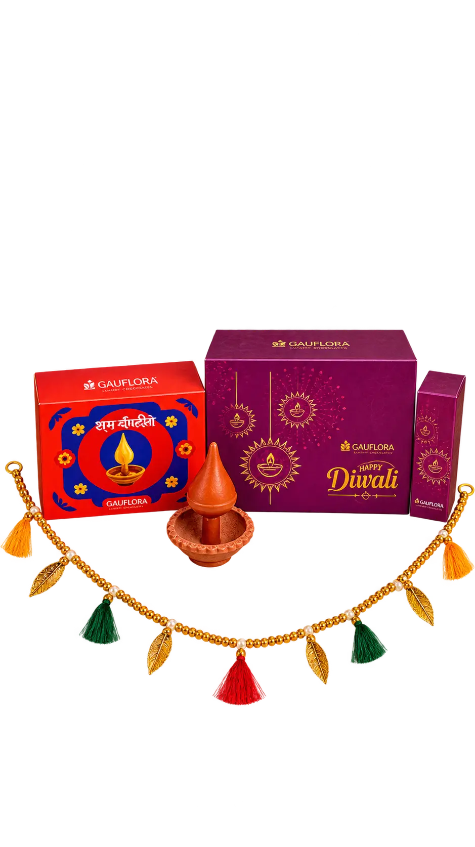 Akhand Diya & Decorative Toran Set